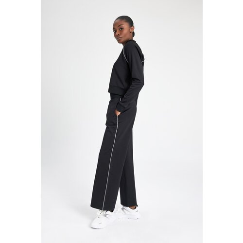Defacto Fit Wide Leg Pocketed Wide Leg Standard Pique Sweatpants Slike