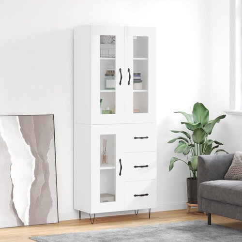 vidaXL Visoka komoda bijela 69 5x34x180 cm konstruirano drvo Cijene