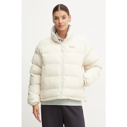 Helly Hansen Dvostrana jakna za žene, boja: bež, za zimu, oversize Slike
