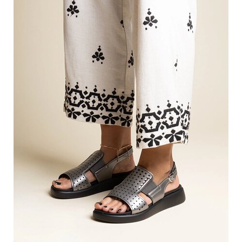 Gemre Graphite sandals with openwork upper Imogne Cene