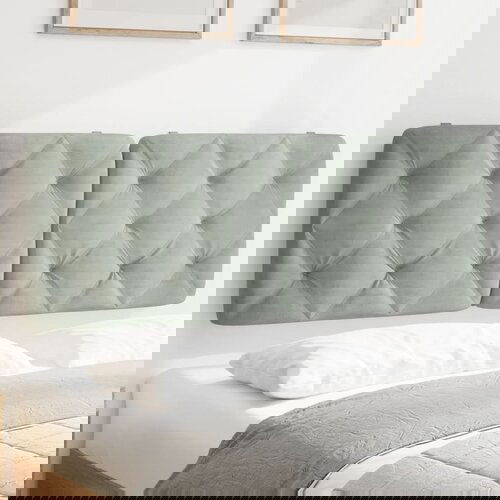 vidaXL Vzglavna stranica svetlo siva 120 cm žamet Cene