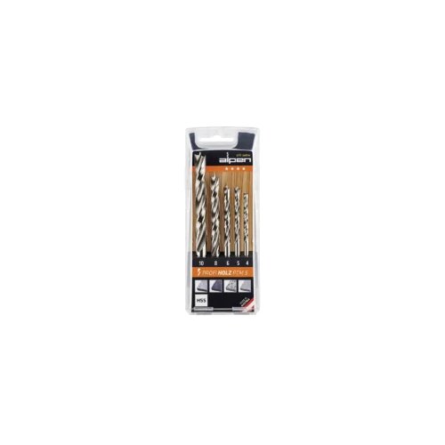 ALPEN 5-dijelni set burgija za drvo profi holz 4mm-10mm 0000600114100 Slike