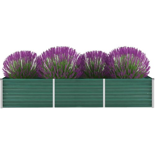 vidaXL Vrtna sadilica od pocinčanog čelika 240 x 80 x 45 cm zelena Cijene
