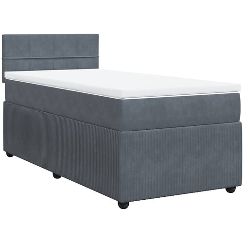 Box spring krevet s madracem tamnosivi 90x200 cm bar&amp;scaron;unasti Slike