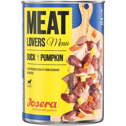 Josera Varčno pakiranje Meatlovers meni 12 x 800 g - Raca & buča