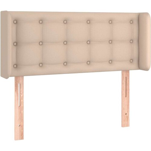  Uzglavlje s u&amp;scaron;ima boja cappuccina 103x16x78/88 cm umjetna koža Slike