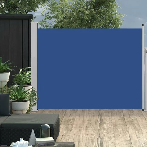  Zložljiva stranska tenda za teraso 140x500 cm modra, (20966563)