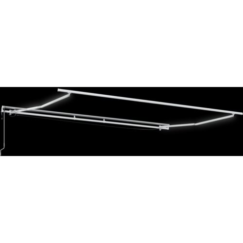 VidaXL automatska uvlačiva tenda s LED crna 500 x 350 cm, zaslon za zamjenu tende za okvir 5 x 3.5 m crna Slike