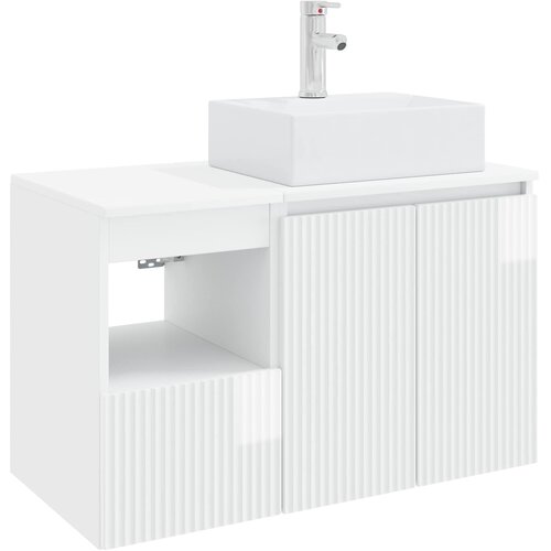  Set namje&amp;scaron;taja za kupaonicu 2 kom. Bijela visokog sjaja 49,5 x 41 x 79,5 cm Slike