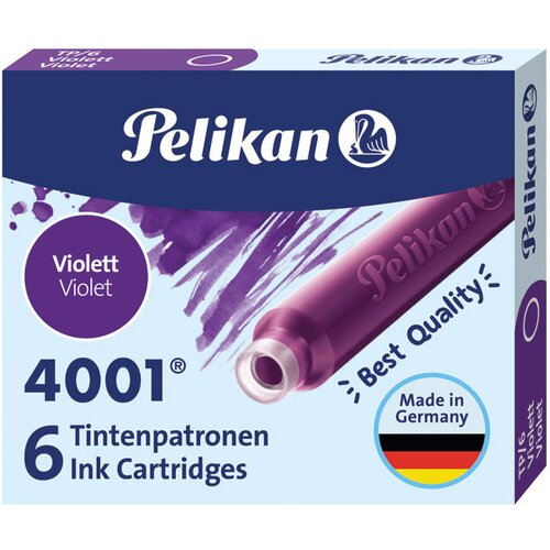  Tinta za nalivpero patrone pk6 4001 pelikan 301697 ljubičasta Slike