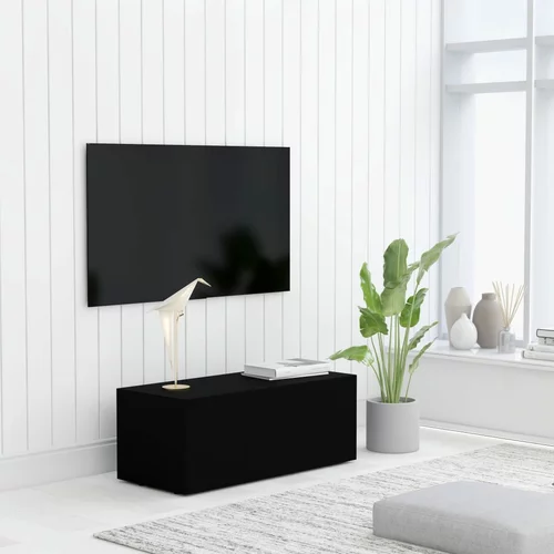 vidaXL TV omarica črna 80x34x30 cm iverna plošča