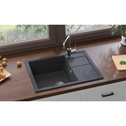 Sandonna sudopera alina crna mat 590x500/203 mm Slike
