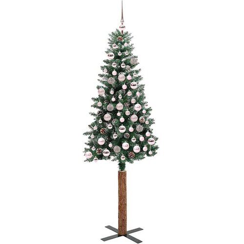 VidaXL Mr&amp;scaron;avo božićno drvce s 300 LED svjetlima Zelena i bijela 180 cm Slike