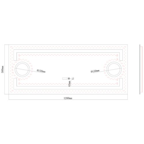 Linni ogledalo za kupatilo 055 led 50x120 Slike