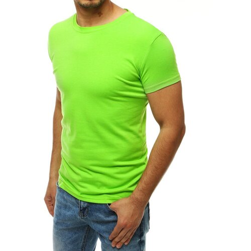 DStreet T-shirt męski bez nadruku limonkowy Cijene