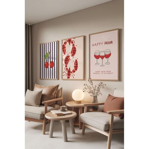 WALLXPERT &Ccedil;-300841 - 3040 set dekorativnih slika u vi&scaron;e boja (3 komada) Cene