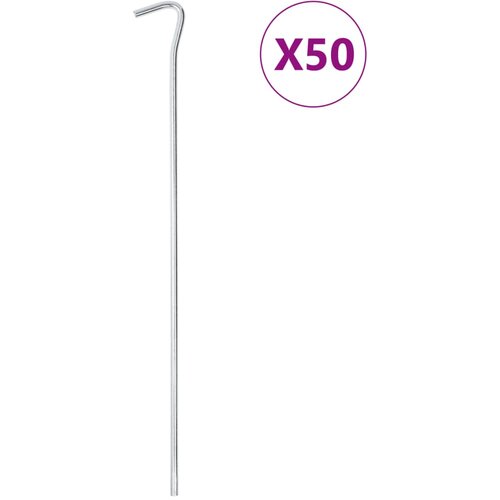  The Living Store Klini za &amp;scaron;otor 50 kosov 30 cm &amp;Oslash;5 mm pocinkano jeklo - Klin Za &amp;Scaron;otor, (21486770) Slike