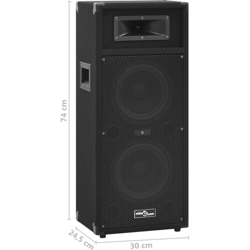  Profesionalni pasivni HiFi zvučnici 2 kom 1000 W crni Slike