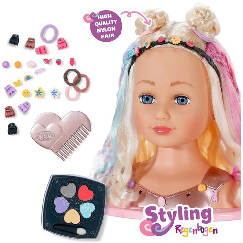 Baby Born Sister Styling glava za uređivanje Rainbow Slike