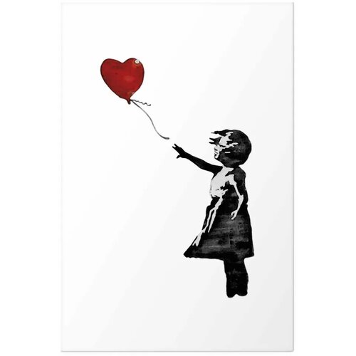  Plakat - Banksy: Girl with a Balloon 40x60 Bez okvira s margom Cene