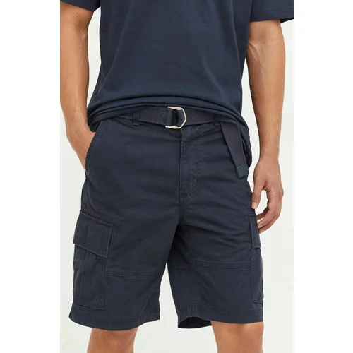 Superdry Bombažne kratke hlače mornarsko modra barva