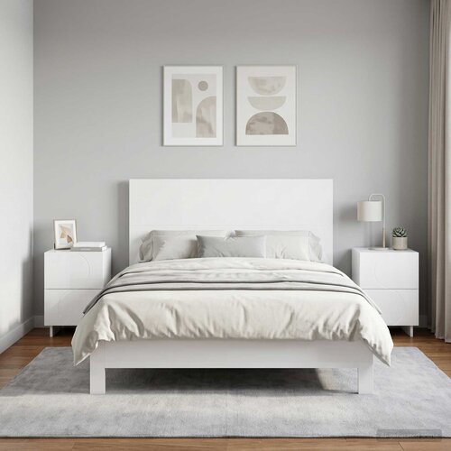  Noćni ormar 2 kom. Bijela visokog sjaja 33,5 x 34,5 x 50 cm Cijene