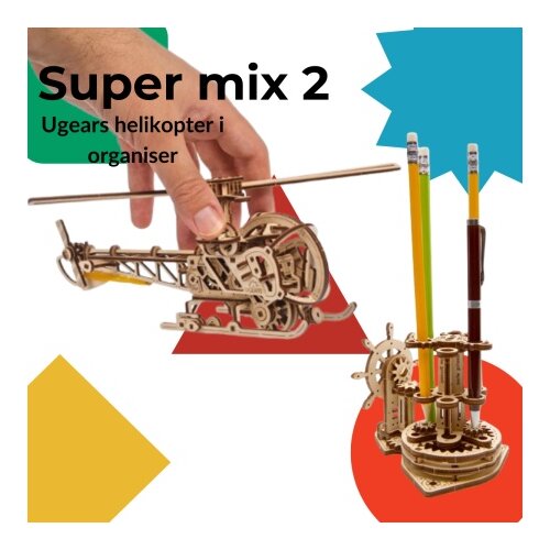 UGEARS 3D puzzle super mix 2 (Helikopter i Organajzer) ( 8292) Cene
