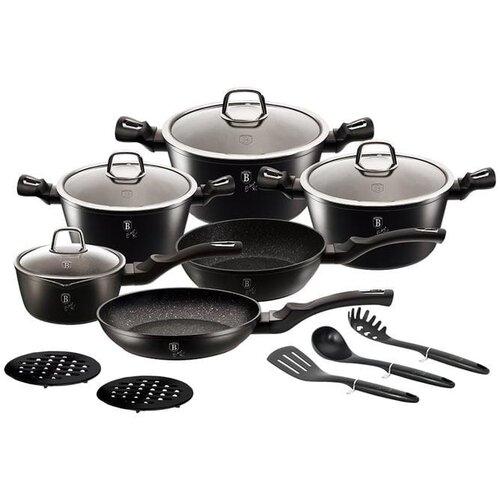 Shumee set lončkov 15 element berlinger haus črno srebrna BH-6155, (21384623) Cene