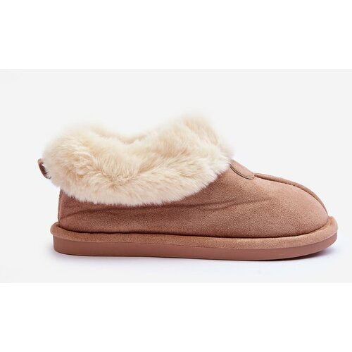 Kesi Women's slippers with fur Beige Lanoze Slike