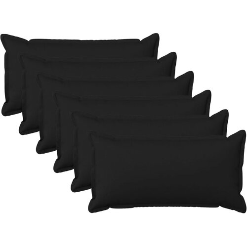  Presvlaka za jastuk 6 kom. HOUTEN Crna 40 x 80 cm Umjetni lan - Crna 40 x 80 cm 6 Cene
