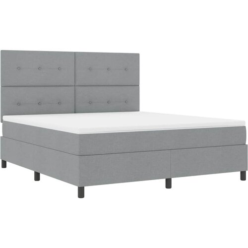  s opruga kutije Svijetlo siva 180 x 200 cm tkanina Slike