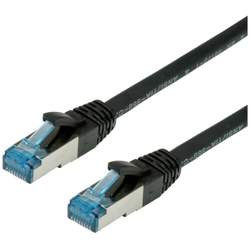 Value 21.99.1968 RJ45 omrežni kabel\, Patch kabel CAT 6a S/FTP 15.00 m črna 1 kos, (20420051) Cene