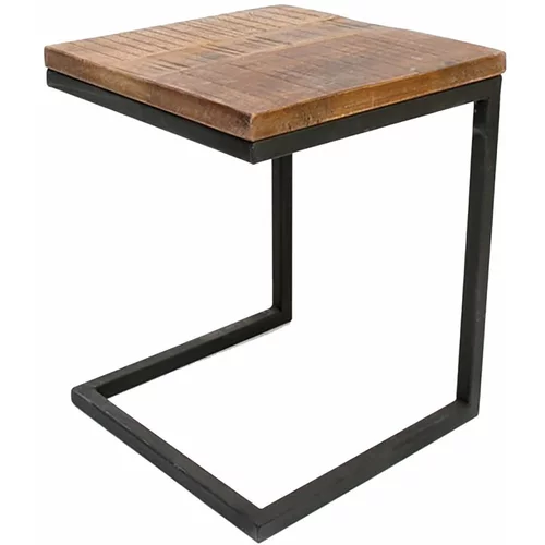 LABEL51 crni stolić s pločom od drveta manga Box