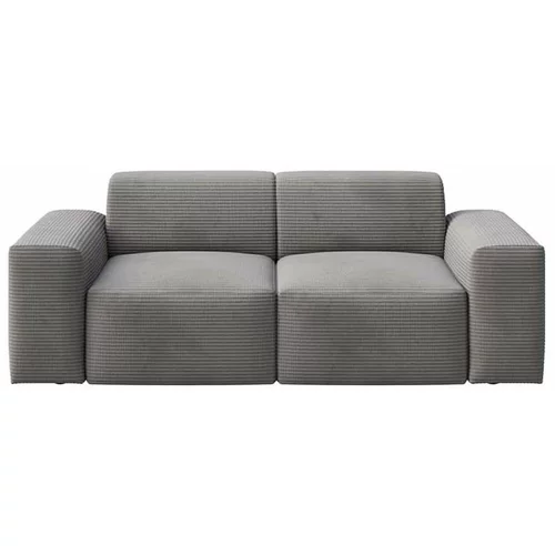 MESONICA Siva sofa od samta 205 cm Fluvio –