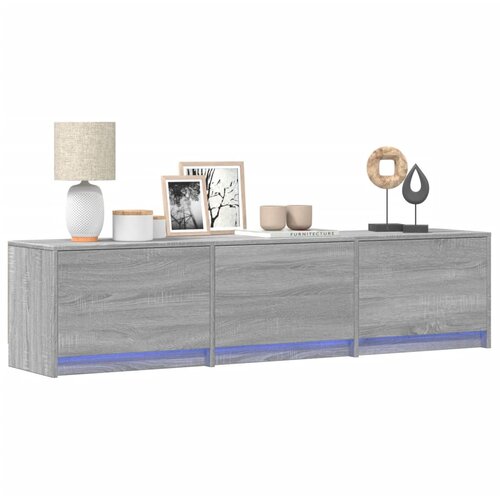 vidaXL TV ormarić s LED svjetlima boja hrasta 165 x 34 x 40 cm drveni Cene