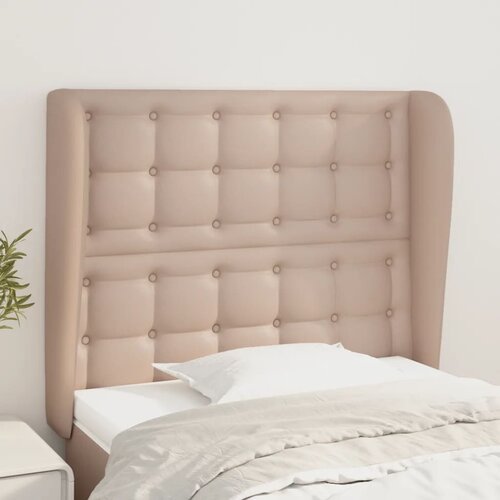  Uzglavlje s u&scaron;ima boja cappuccina 103x23x118/128cm umjetna koža Cijene