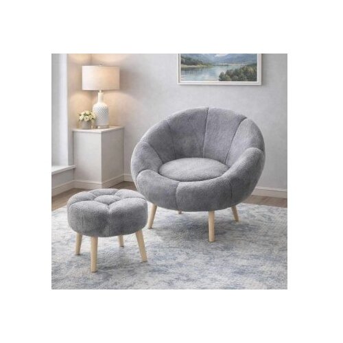 Atelier Del Sofa fotelja i tabure lida grey Cene
