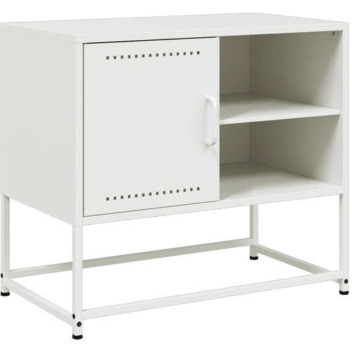 Maison Chic TV omarica - TV stojalo - Televizijska omarica bela 68x39x60,5 cm jeklo, (21700272) Slike