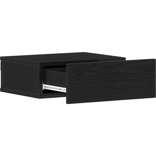  Plutajući noćni ormarići 2 kom. crni hrast 40x32x15 cm inženjerski drvo - Crni hrast 2 Slike