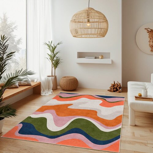 Mila Home Oranžna pralna preproga 120x180 cm Squiggly Orange &amp;ndash; Slike