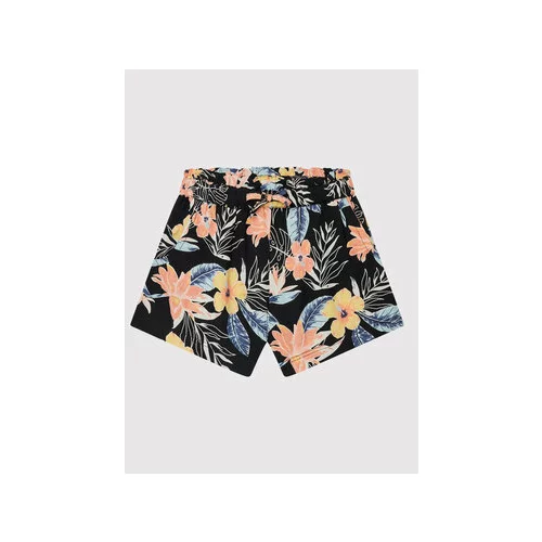 Roxy Kratke hlače iz tkanine Rainbow Shower ERGNS03109 Črna Regular Fit
