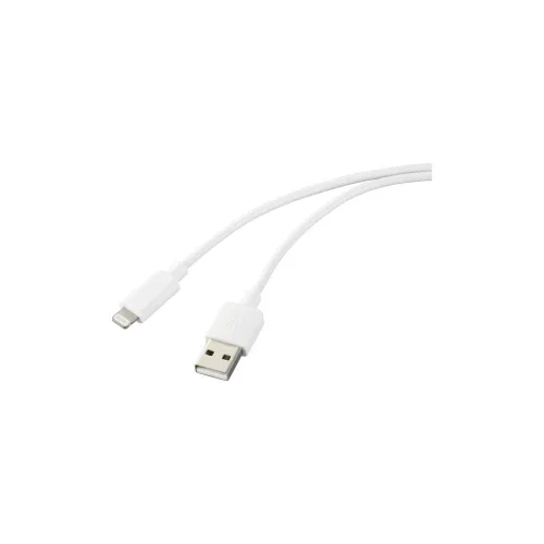 Renkforce Apple iPad/iPhone/iPod priključni kabel [1x muški konektor USB 2.0 tipa a - 1x muški konektor Apple dock lightning] 1.00 m bijela