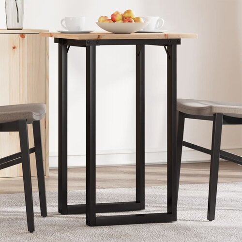 VidaXL Blagovaonski stol O-oblika 50x50x75 cm od borovine i željeza Slike