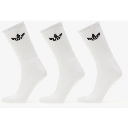 Adidas Trefoil Cushion Crew Socks 3-Pack White