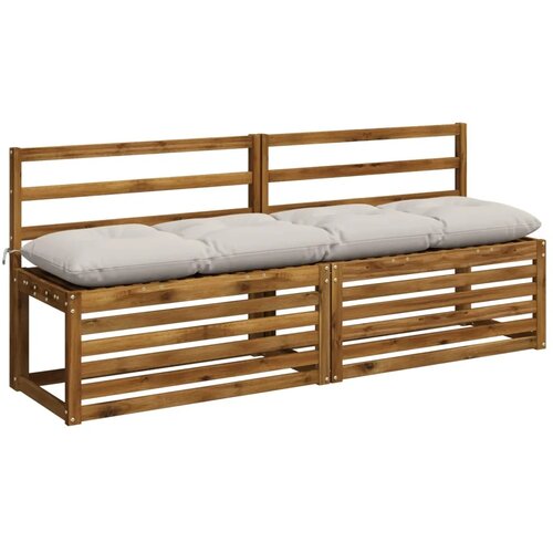  Jastučići za klupe VIANEN 2 kom. 100% poliester Bijela - Bijela 160 x 40 x 12 cm Slike