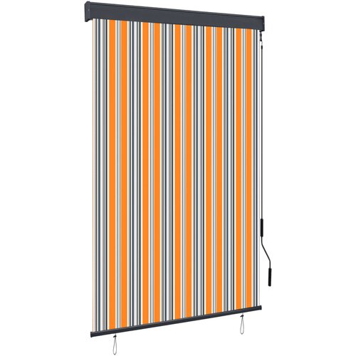 VidaXL Zunanje rolo senčilo 120x250 cm rumeno in modro Slike