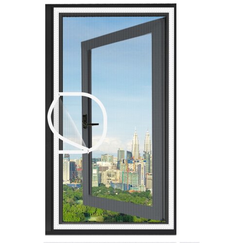 INF Samolepilna mreža proti komarjem z zadrgo za zunanje okno 60cm x 80cm White, (5000247053) Cene
