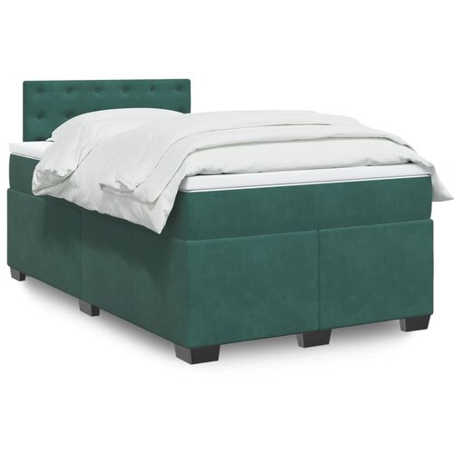  The Living Store Box spring postelja z vzmetnico temno zelen 120x190 cm žamet - Box Spring Postelja, (21515421) Cene