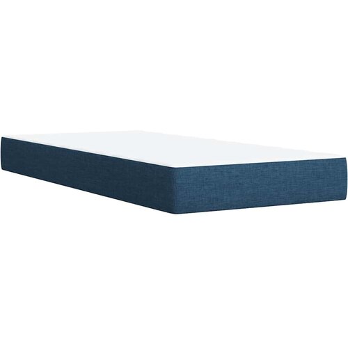  Krevet s oprugama i madracem plavi 90 x 200 cm od tkanine Slike