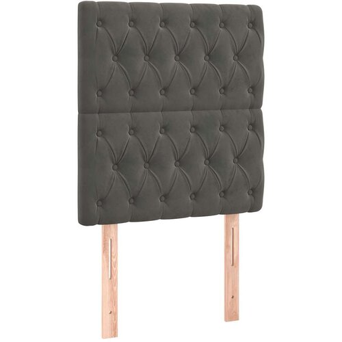Box spring krevet s madracem tamnosivi 80 x 200 cm bar&amp;scaron;unasti Slike